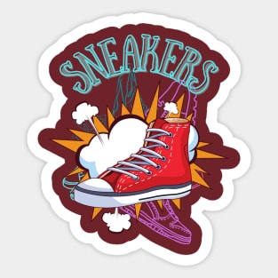 Sneakers. Sticker